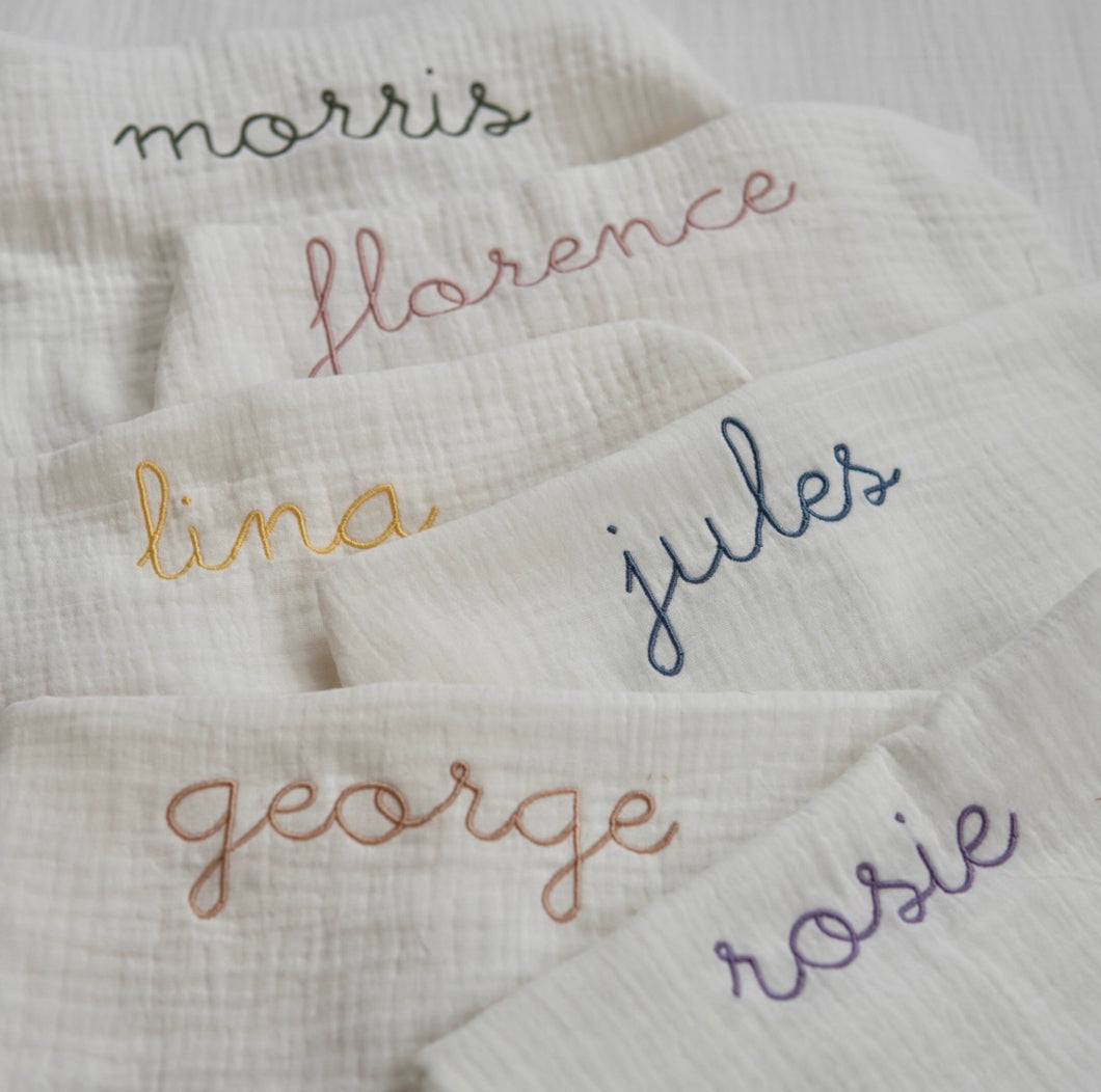 Personalised Muslin Swaddle (+ 8 kleuren)