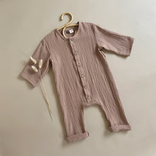 Load image into Gallery viewer, Muslin Jumpsuit 3/4 Sleeve - Maat 98

