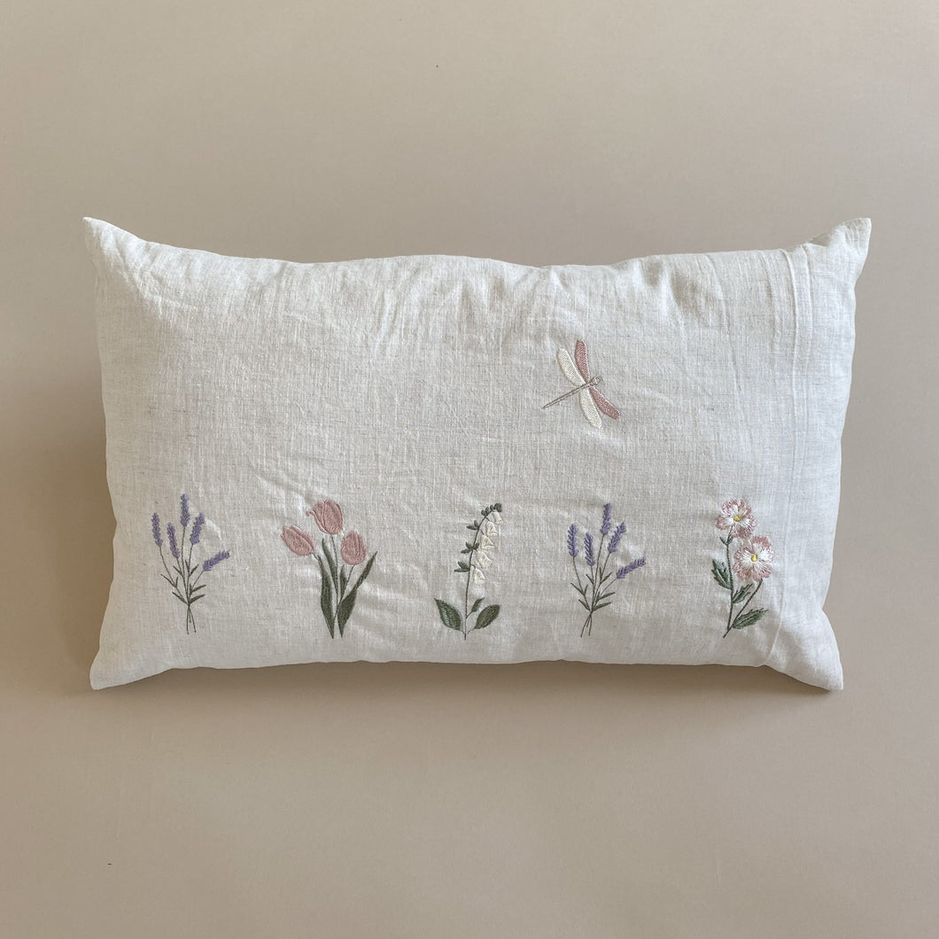 Linen Embroidery Pillow Case